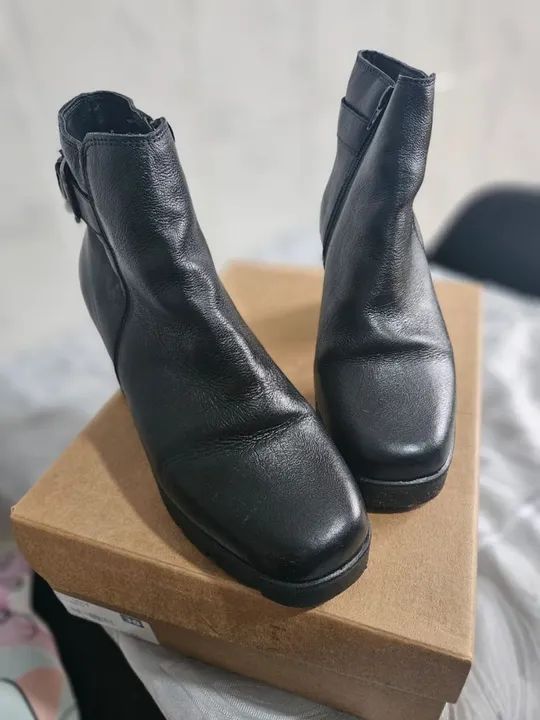 Bota Stiletto de couro  - Foto 4