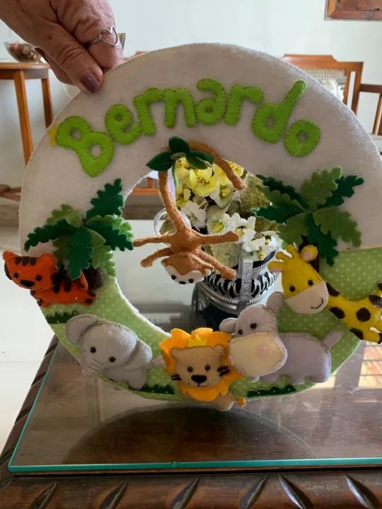Porta maternidade personalizada tema selva