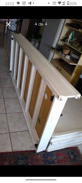 Cama de solteiro com bicama, padrão marcenaria, madeira 88 cm - Foto 4