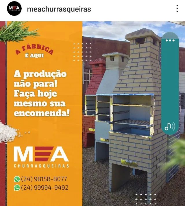 Churrasqueiras pré Moldadas estampadas de tijollinho pintadas M&A - Foto 3