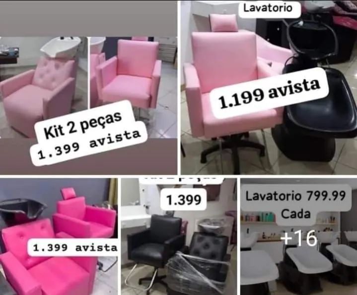 KIT DE CADEIRA E LAVATÓRIO APARTIR 1.399 WHATSAPP * 
