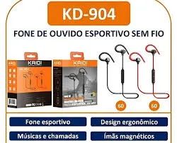 Fone de ouvido bluetooth Kaidi Kd-904