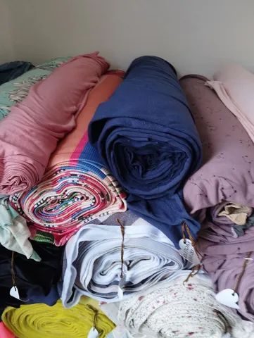 Retalho de malha, moletom peluciado, cotton, ribana, visco Lycra, etc... - Foto 4