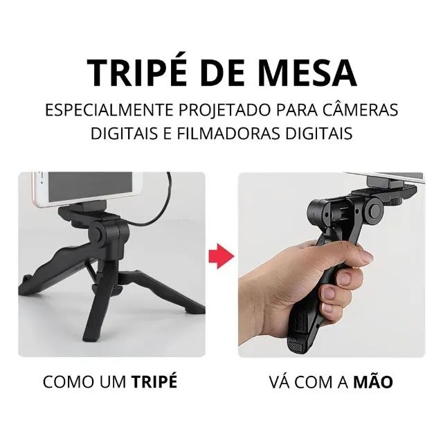 Kit Gravação Com Microfone, LED, Tripé Portátil - Foto 6