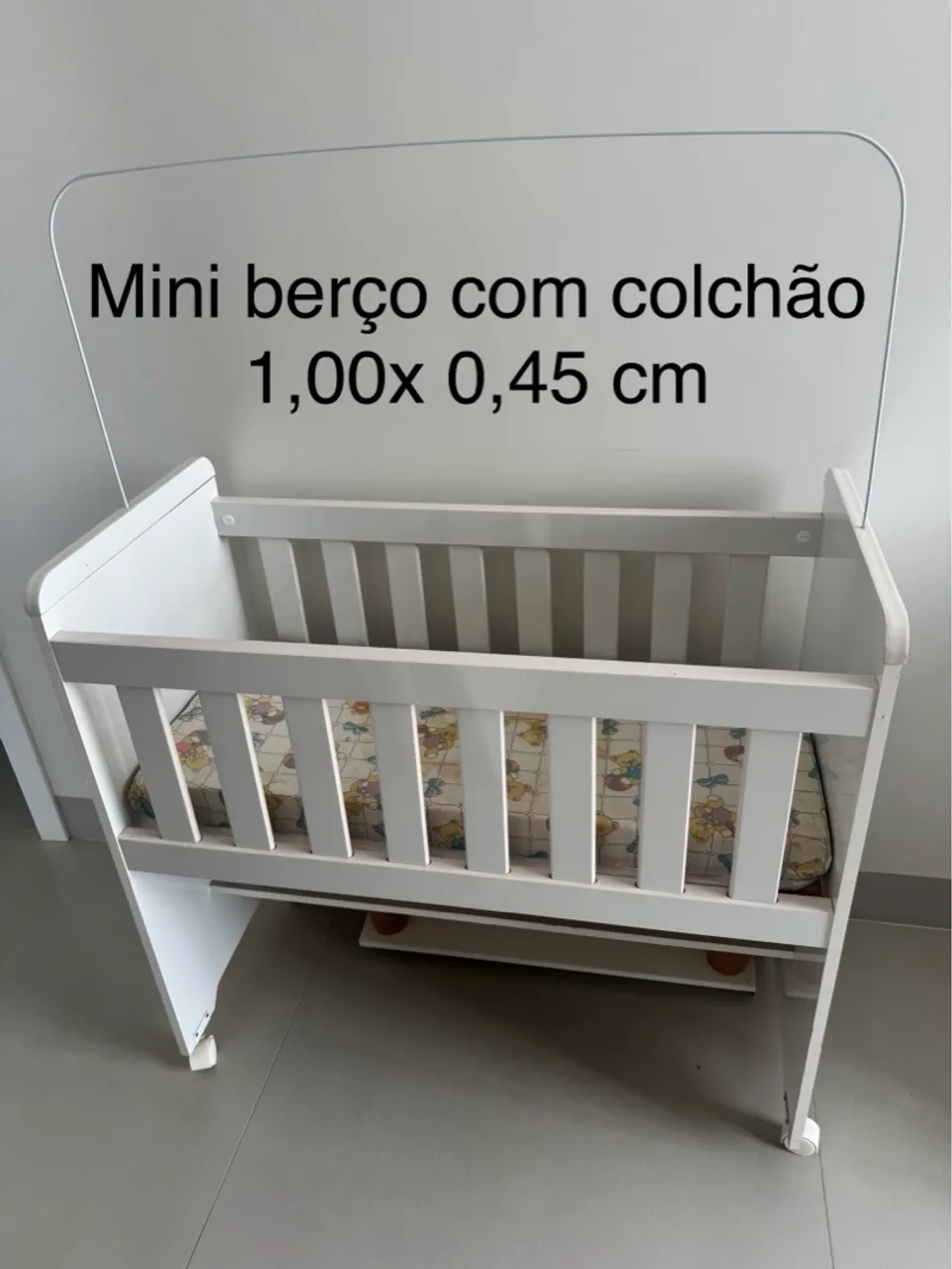 Mini Berço com Colchão 1,00x0,45 cm