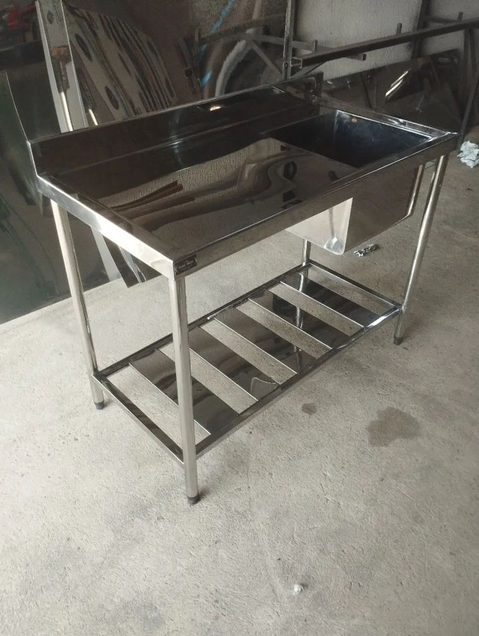 Bancada com cubas / tanque/ inox p cozinha industrial - Foto 4