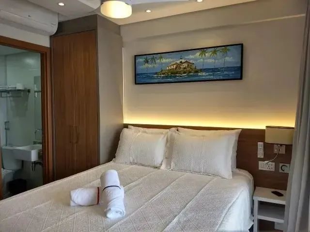 Studio Vista Mar, Distribuído Em 24M² E Vagas Rotativas Na Barra. NN9BEH - Foto 4