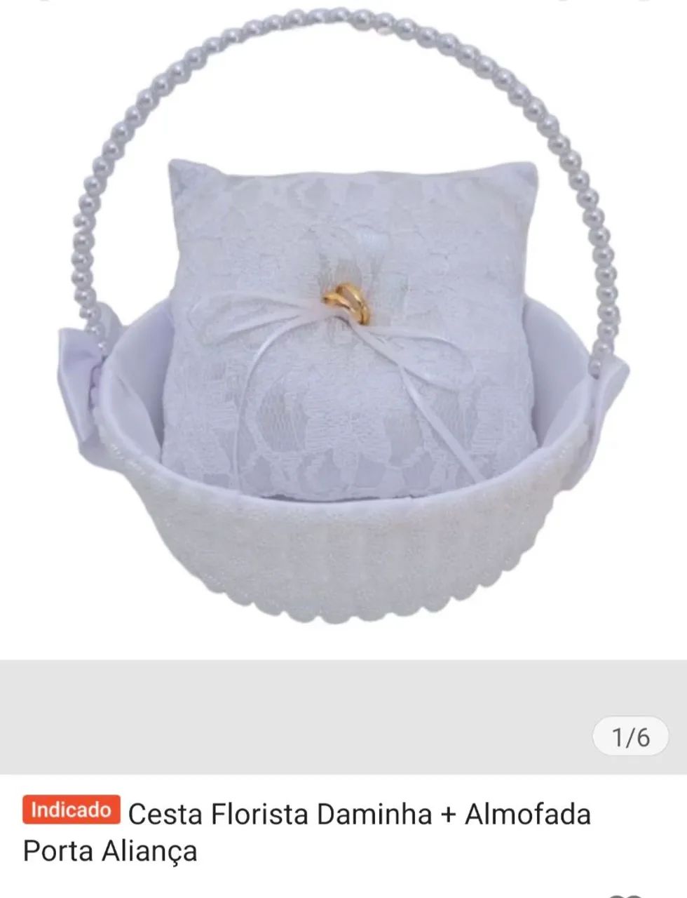 Cesta para Alianças - Casamento - Foto 5