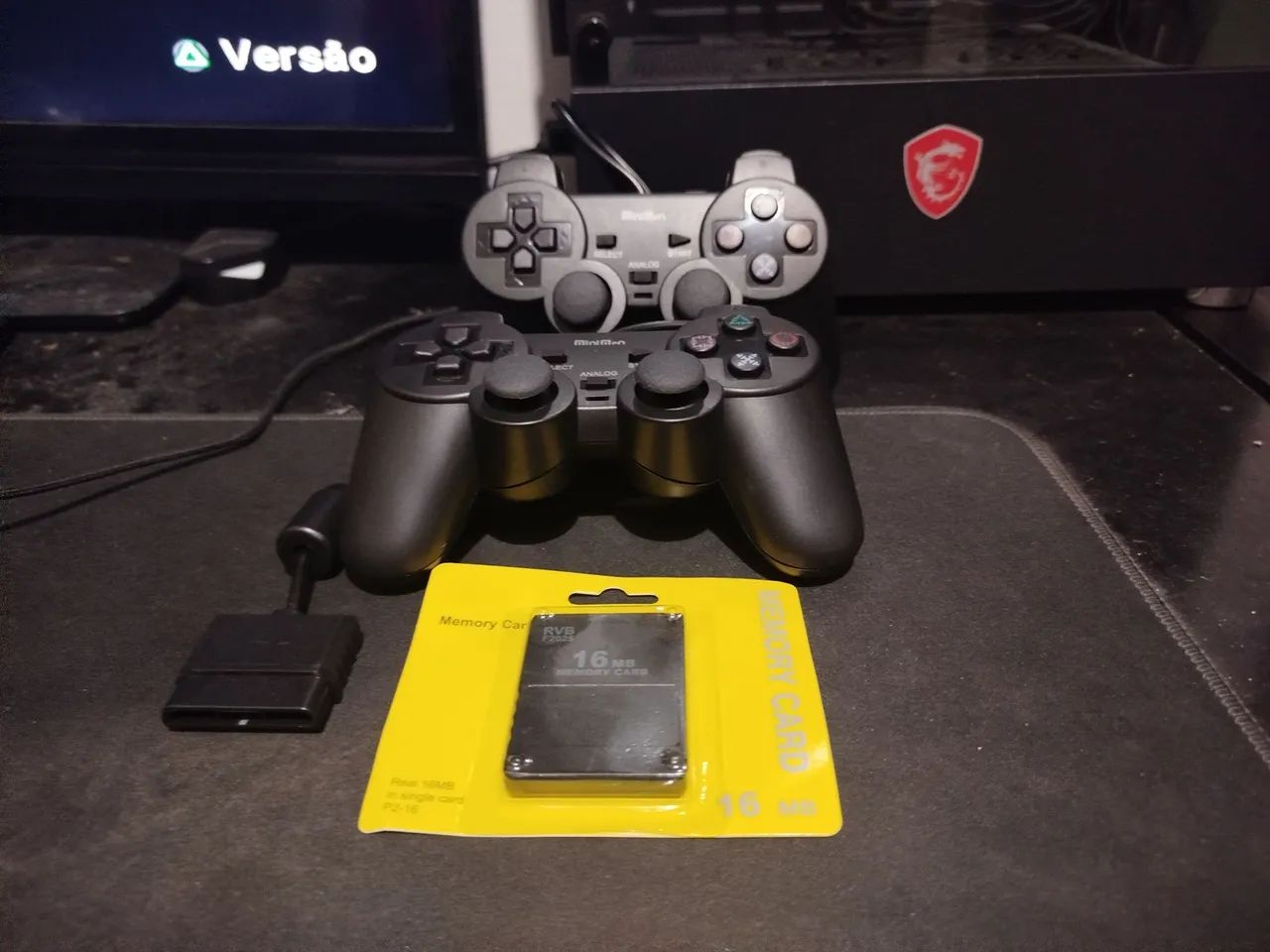 Controles ps2 e memory card (novos lacrados)