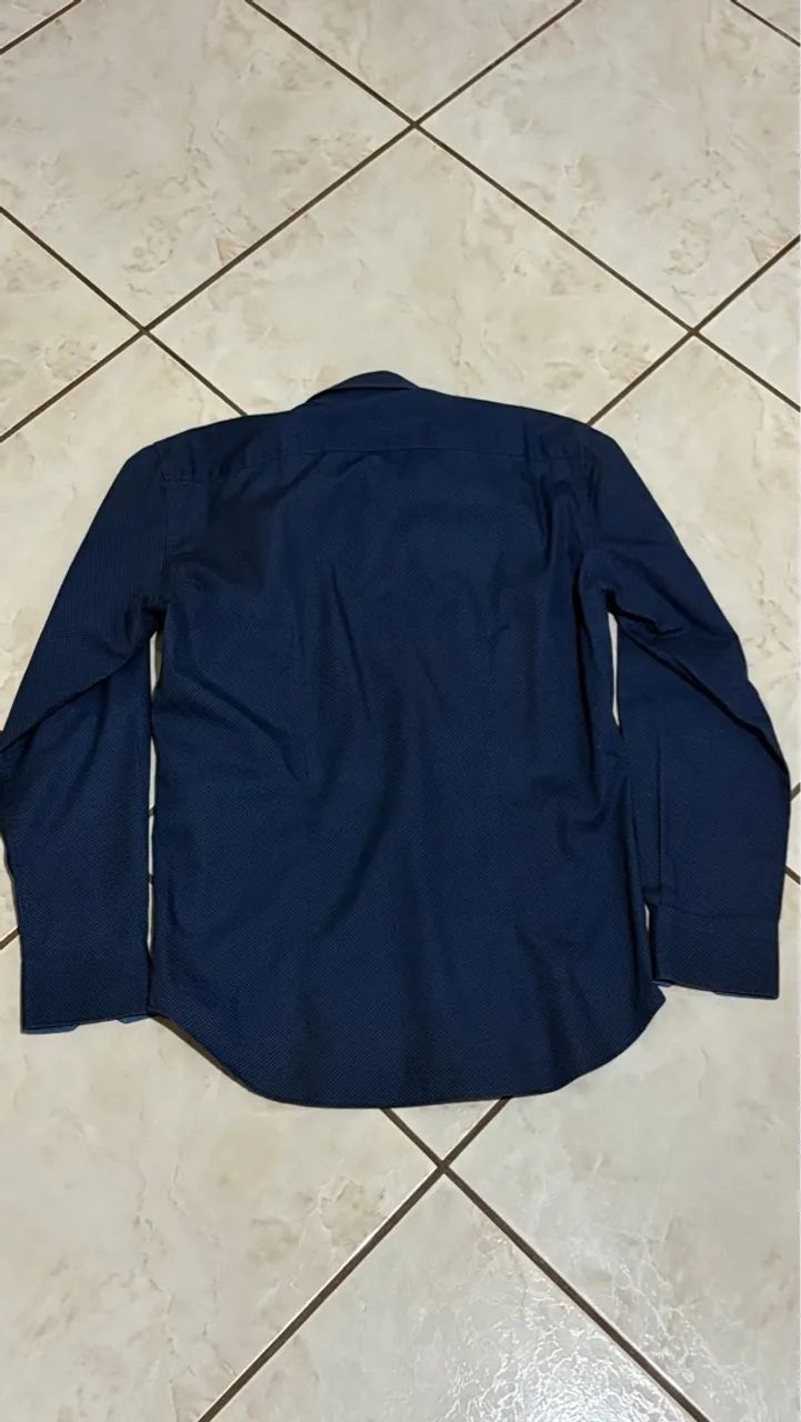 Camisa Social Azul Marinho Dilamon - M - Foto 3