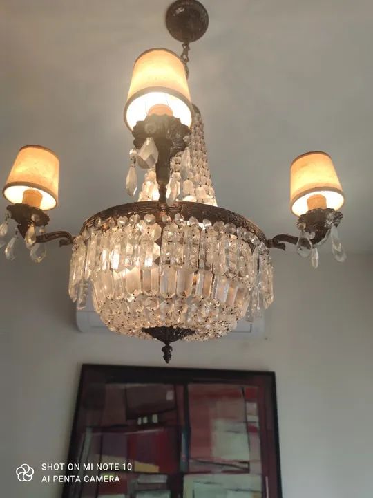 Antiguidade Lustre de Cristal Original