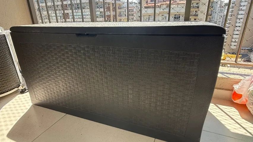 Baú de armazenamento para área externa - 115 cm, resistente ao sol  - Foto 2