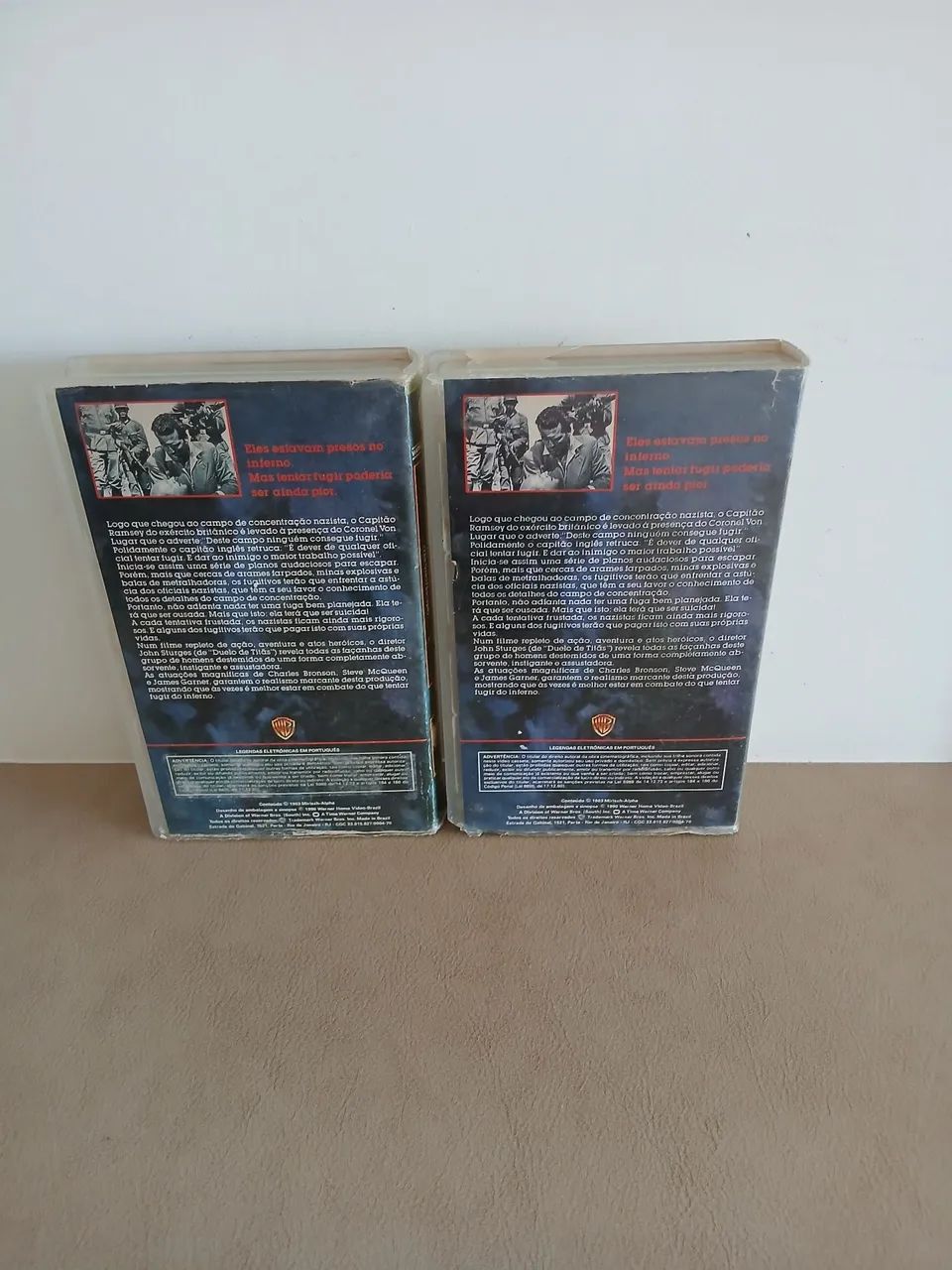 Fitas VHS Dupla - Fugindo do Inferno - Steeve McQuen - Foto 2