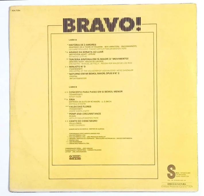 Disco de Vinil Bravo - Clássica (Trilha Sonora da Novela Bravo) - Foto 2