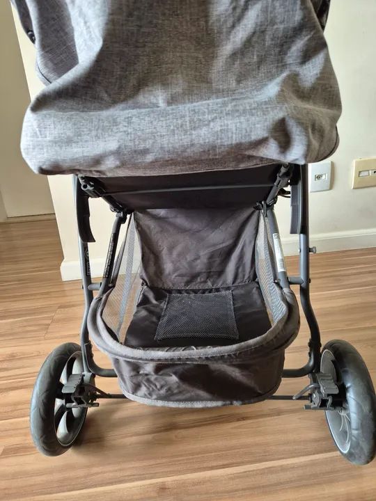 Carrinho de Bebê ABC Design Treviso 3 Woven Grey com Couro - Foto 3