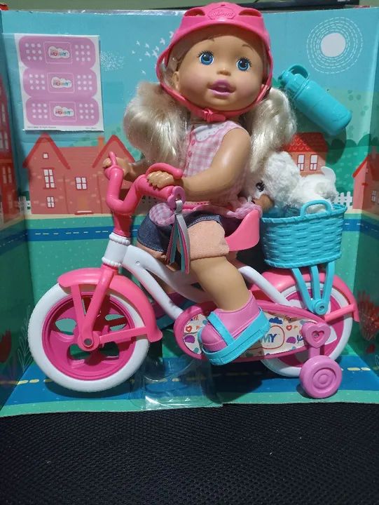 Doll MuÃ±eca Little Mommy Con Bicicleta Little Mommy En Bicicleta