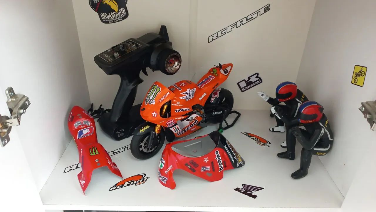 Motocicleta venon de corrida em escala 1/5- Modelo de coleção - Foto 5