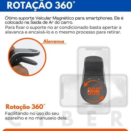 Suporte Veicular Magnético Kapbom KA-C059 - Foto 2