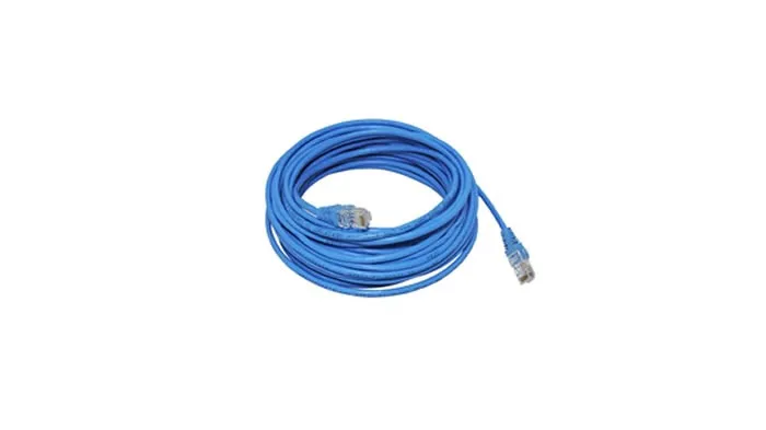 Cabos de rede Cat 5e azul crimpados
