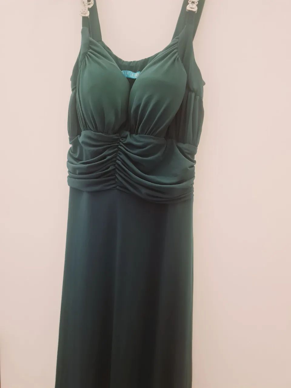 Vestido verde Escuro com Strass - Foto 3
