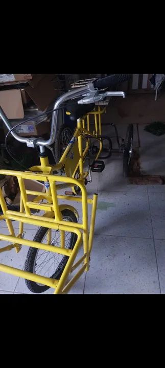 Bicicleta de Cargueira Amarela - Foto 6