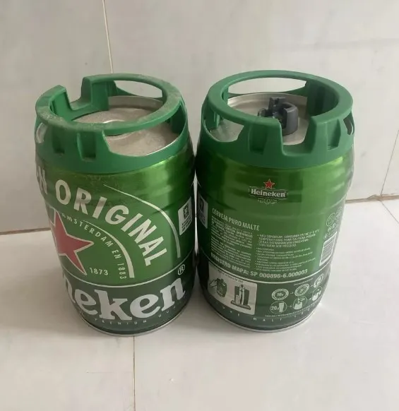 Barril Vazio Heineken 5 litros Com Válvula Kit Com 2 unidades Sem Amassados