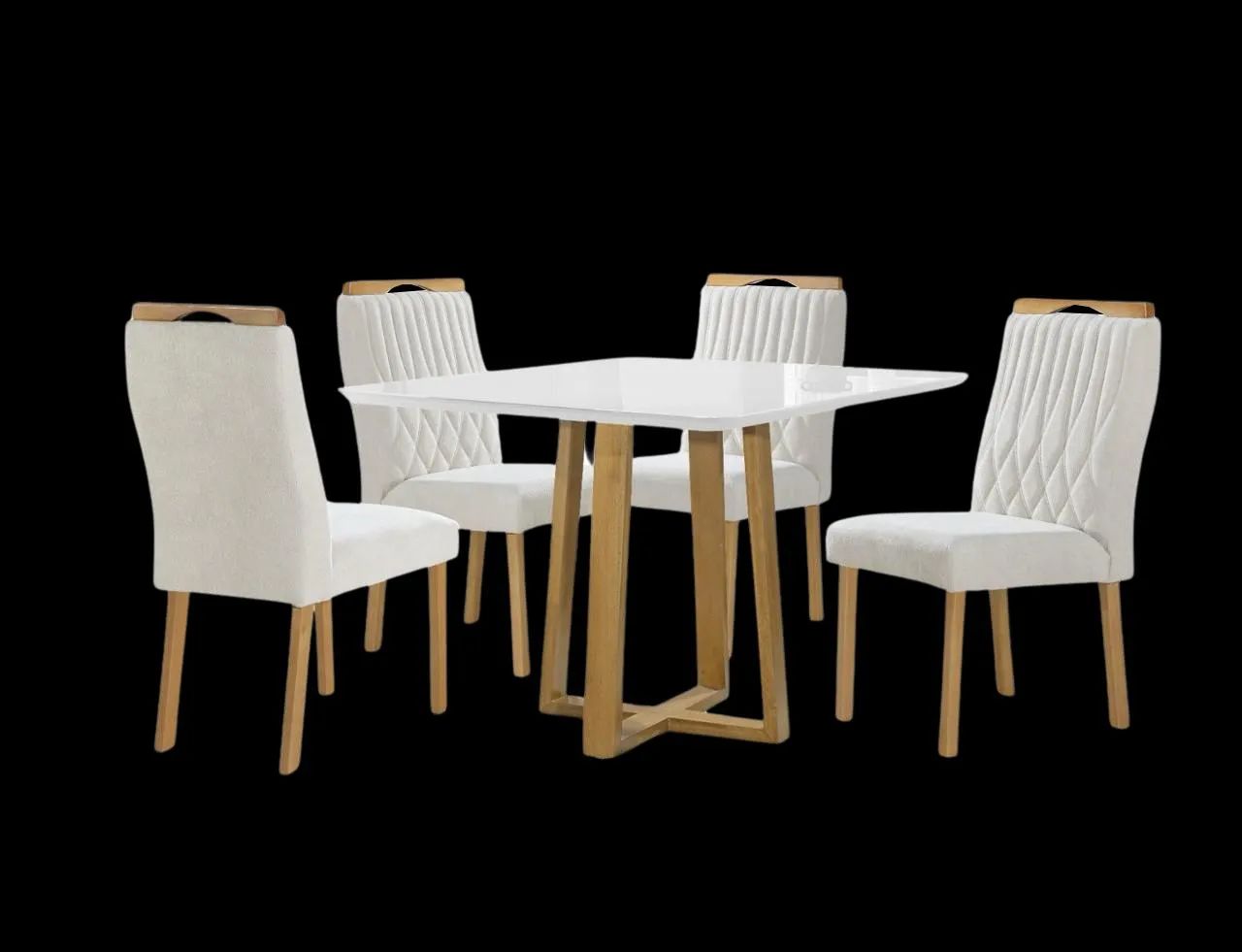 Mesa de Jantar Quadrada com 4 Cadeiras - Foto 4