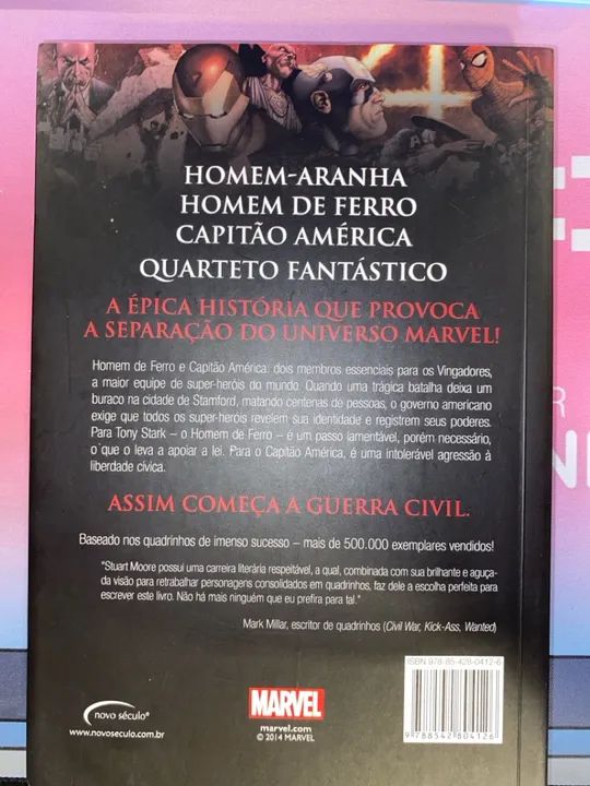 Guerra Civil Marvel Vingadores Livro Stuart Moore  - Foto 2