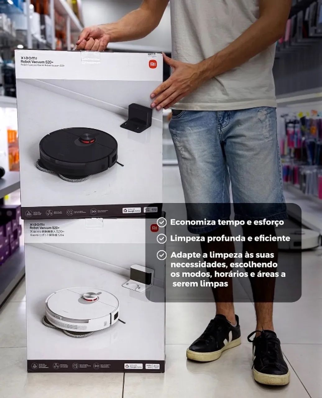 Robô Xiaomi Vacuum S20+ Originais Lacrados Loja Fisica Pronta Entrega - Foto 2
