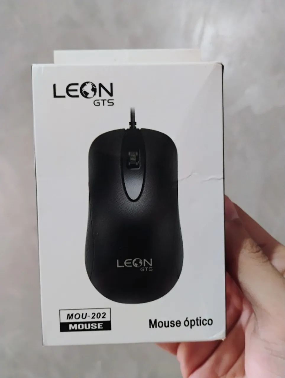 Mouse com Fio LEON GTS - MOU-202 - Preto - Novo - Foto 4