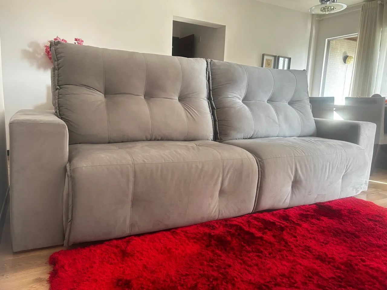 Sofá estiloso, aceito troca - Foto 4