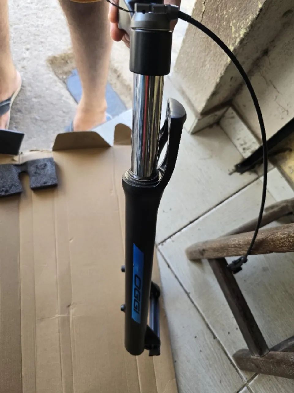 Garfo de suspensão Original oggi big wheel 7.0 2023 Azul - Foto 2