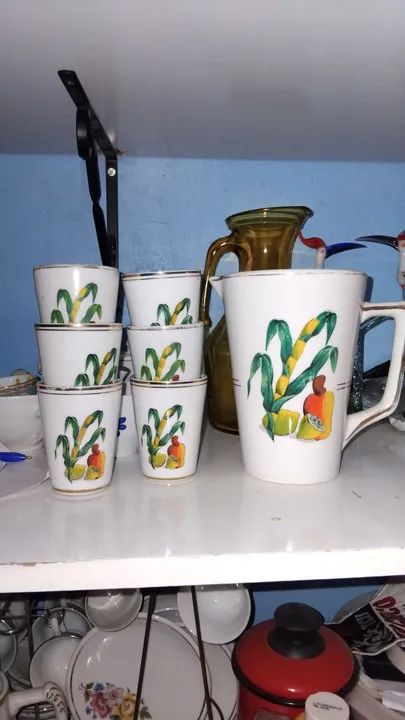 Conjunto de jarra e copos porcelana - Foto 2