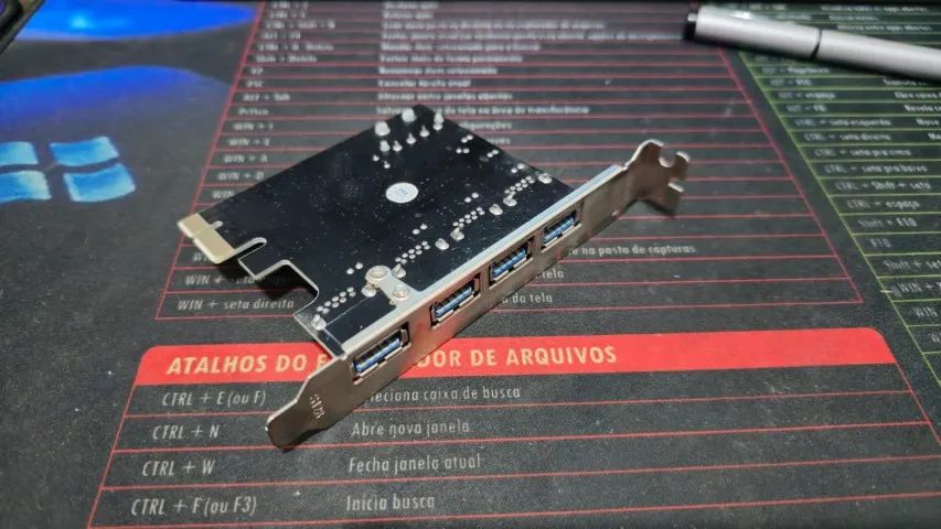 Placa Usb 3.0 Pci Express Pci-e 4 Portas Saidas - Foto 4