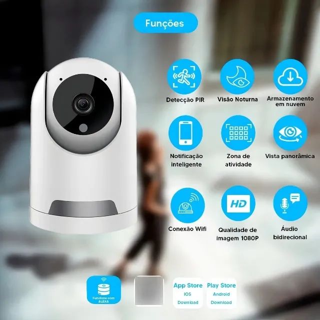 Câmera PTZ Inteligente It-Blue, Compatível com Alexa - 1080p SC-B16 - Foto 2
