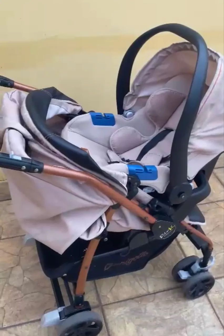 Conjunto carrinho e bebê conforto da Burigotto - Foto 2
