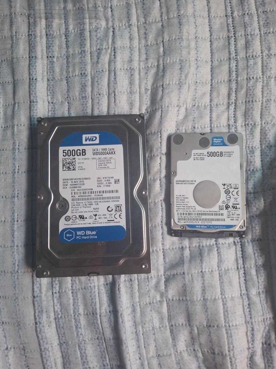 HDs 500GB WD Blue vender logo 
