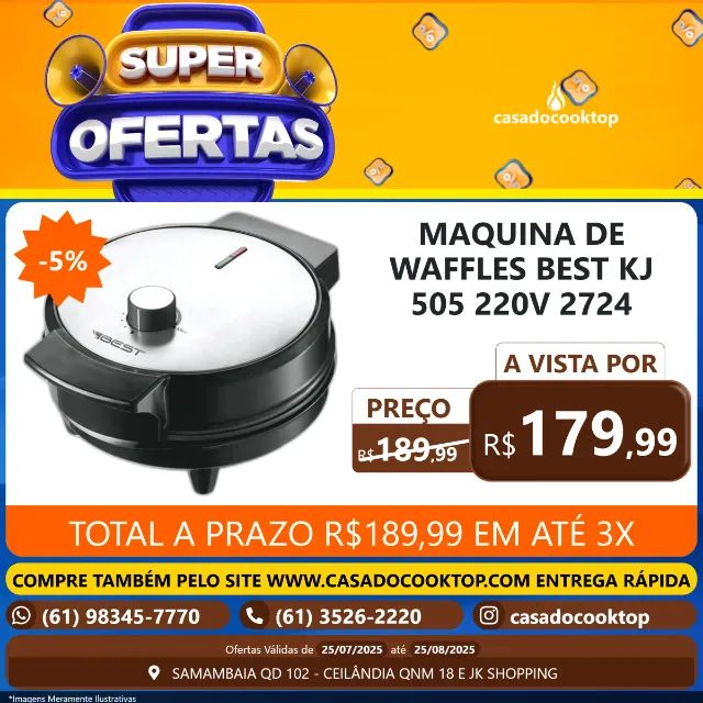 MAQUINA DE WAFFLES BEST KJ-505 220V