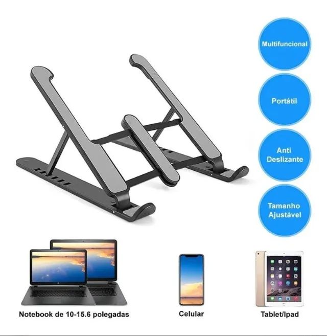 Suporte Notebook Base Regulável Plástico - produto novo64186561580545122