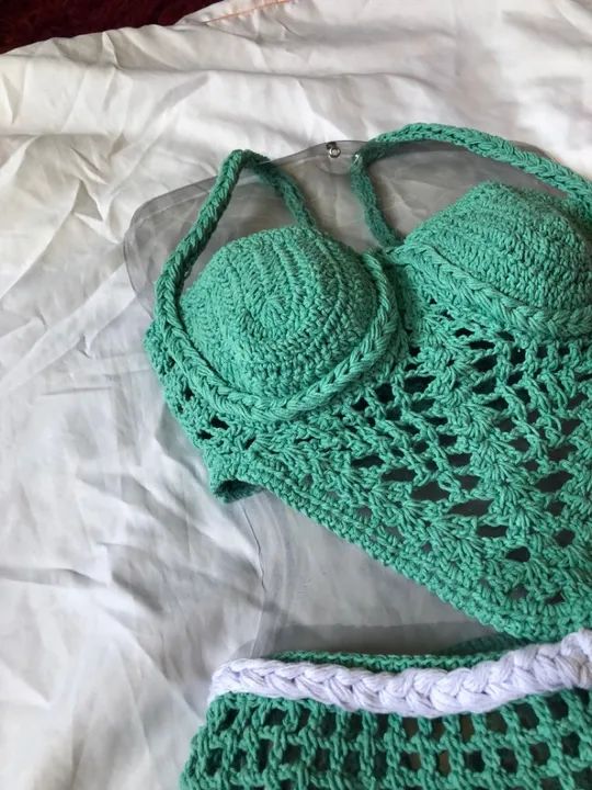 Conjunto Crochê la gringa- Top e Saia - Foto 5