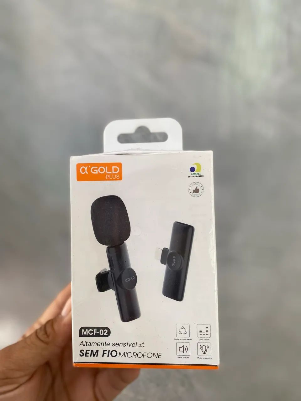 Microfone para celular iPhone e Tipo C  