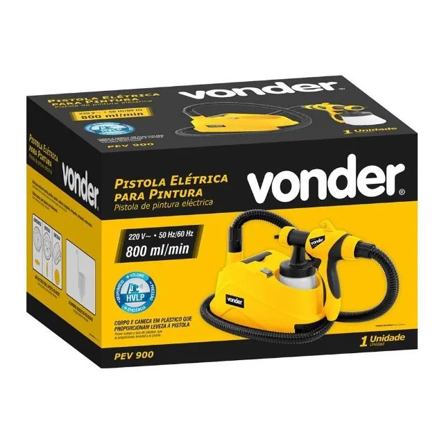 Pistola de Pintura Elétrica PEV900 220v 6220900220 Vonder - Foto 4