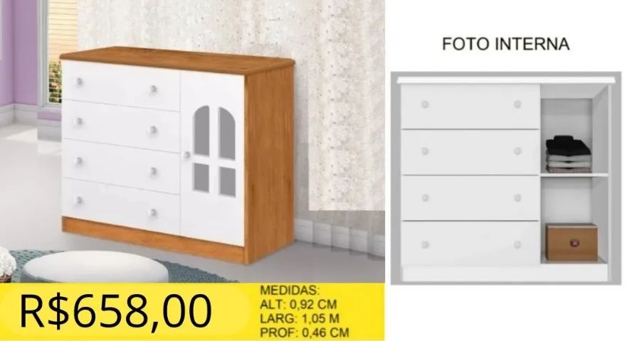 COMODA INFANTIL A PRONTA-ENTREGA 