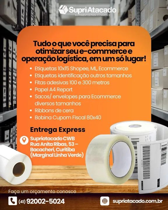 Suprimentos para Ecommerce melhor preço de Curitiba 