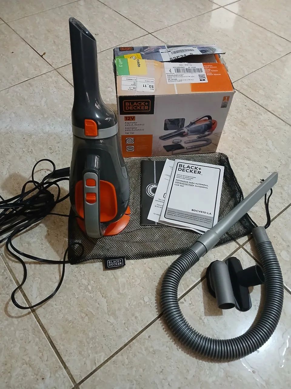 Aspirador de Pó Black & Decker 12V para Carro - Foto 2