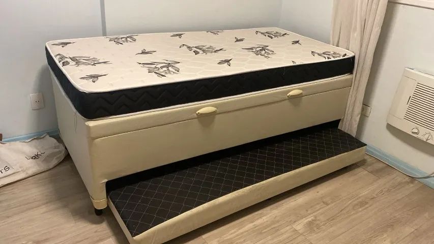 Cama box solteiro semi nova64341863871234120