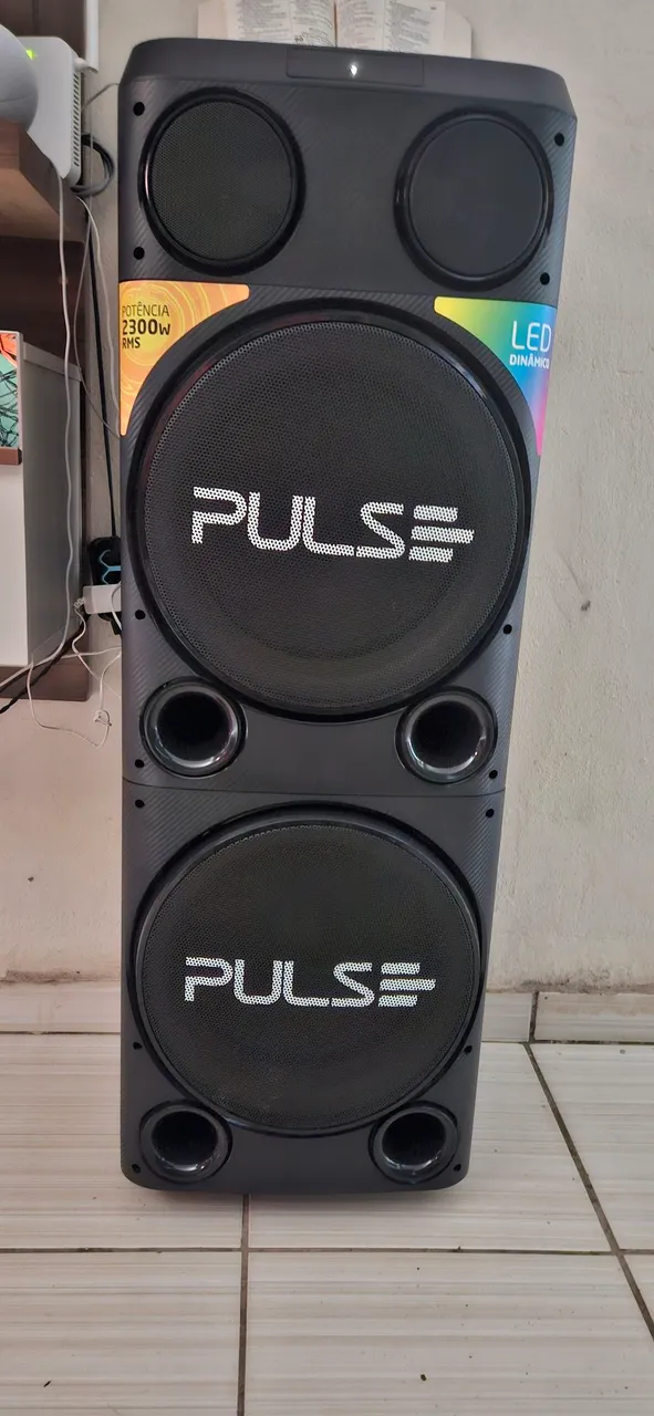 Caixa de Som Pulse 2300w RMS com LED Dinâmico