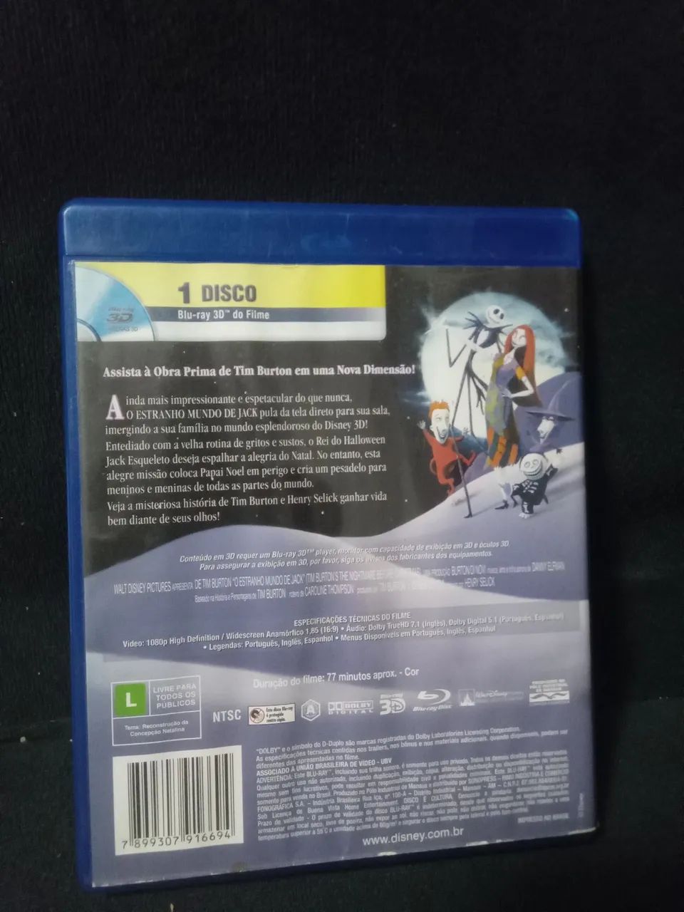 Blu-ray O Estranho Mundo de Jack 3D Tim Burton - Foto 2