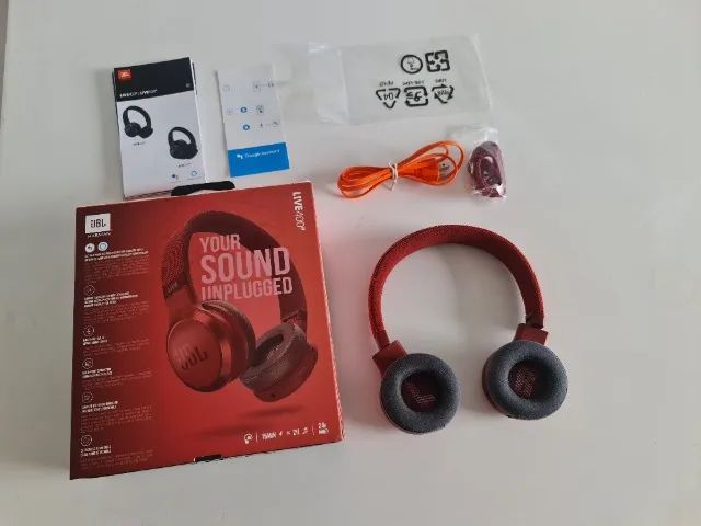Fone De Ouvido On-ear Sem Fio JBL Live 400bt Vermelho - Foto 3