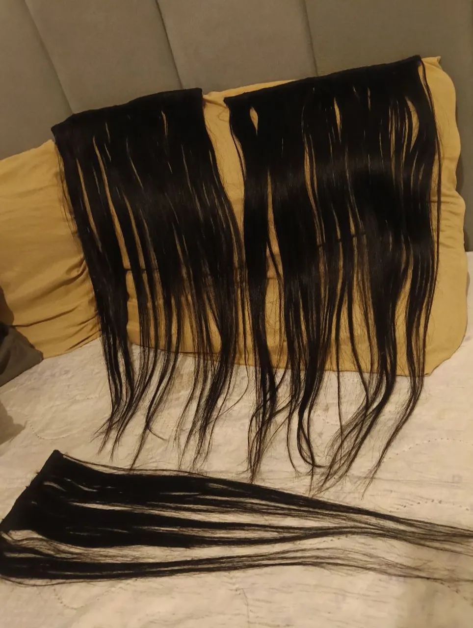 3 telas de mega hair humano 55 cm - Foto 4